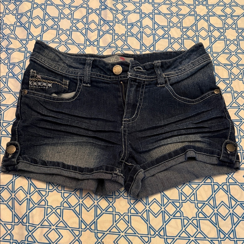 Girls Dark Wash Denim Shorts
